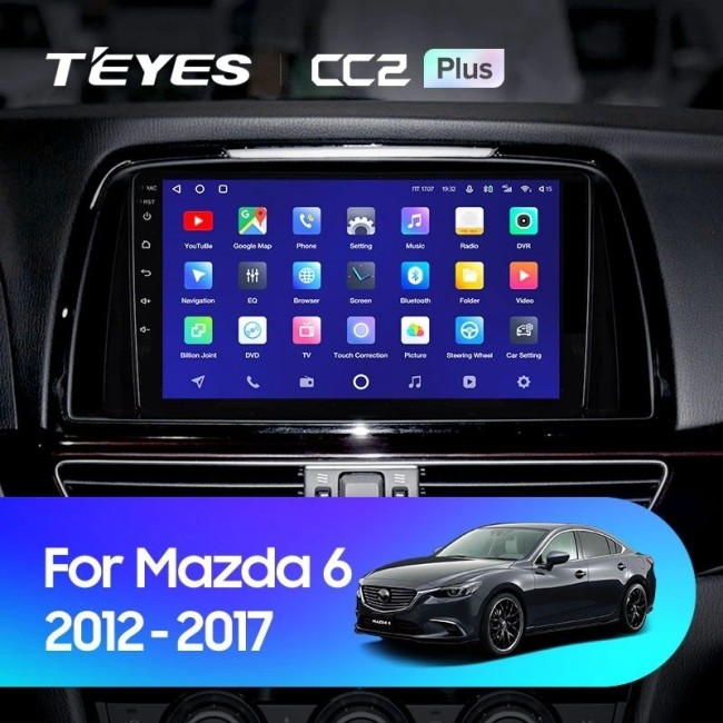 Штатная магнитола Teyes CC2L Plus 1/16 Mazda 6 GL GJ (2012-2017) Тип-A