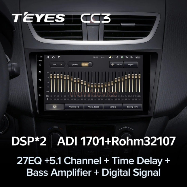 Штатная магнитола Teyes CC3 6/128 Suzuki Swift 4 (2011-2017)