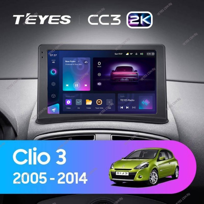 Штатная магнитола Teyes CC3 2K 6/128 Renault Clio 3 (2005-2014)