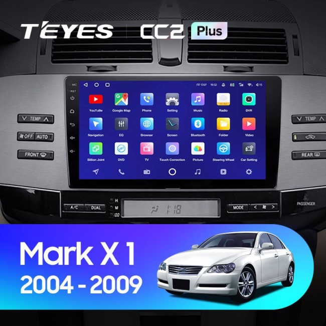Штатная магнитола Teyes CC2 Plus 6/128 Toyota Mark X 1 X120 (2004-2009)