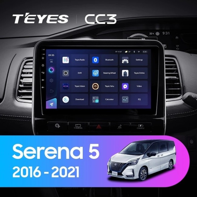 Штатная магнитола Teyes CC3 6/128 Nissan Serena 5 V C27 (2016-2021) F1 правый руль