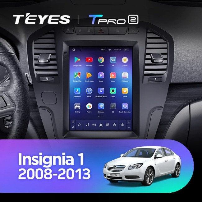 Штатная магнитола Tesla style Teyes TPRO 2 3/32 Opel Insignia 1 2008-2013