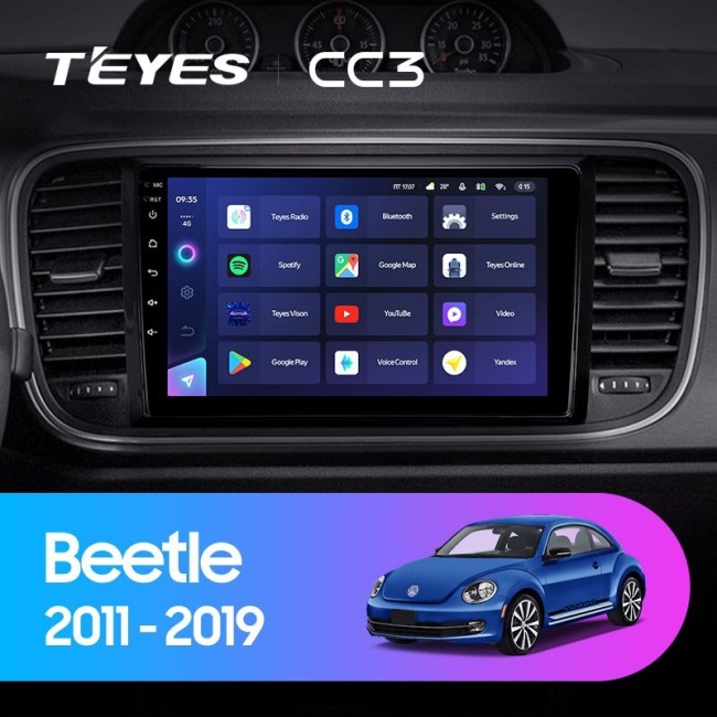 Штатная магнитола Teyes CC3 3/32 Volkswagen Beetle A5 (2011-2019)