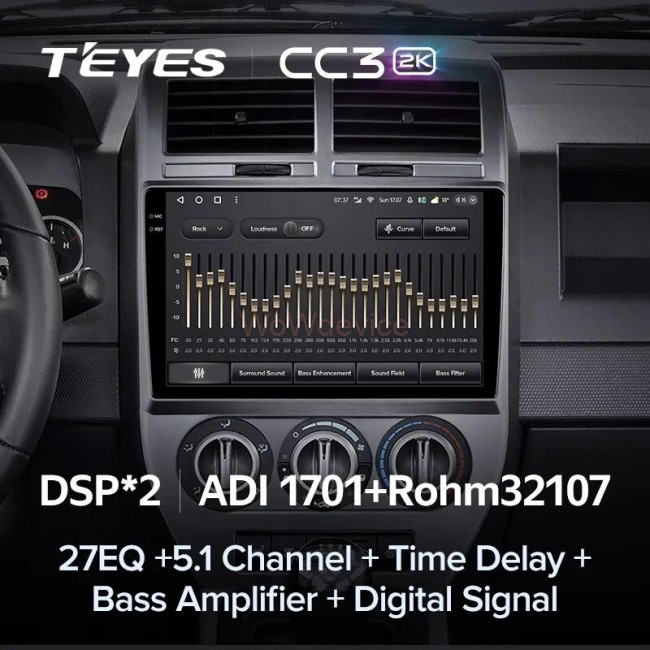 Штатная магнитола Teyes CC3 2K 360 6/128 Jeep Compass 1 MK (2006-2010)