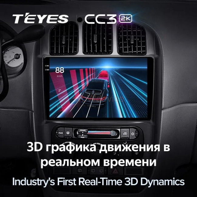Штатная магнитола Teyes CC3 2K 360 6/128 Chrysler Voyager (2000-2007) Тип В