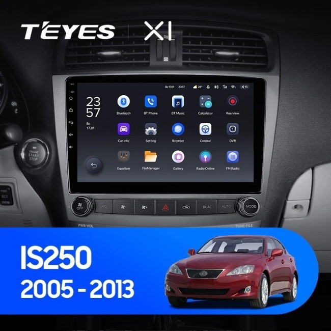 Штатная магнитола Teyes X1 4G 2/32 Lexus IS250 XE20 (2005-2013) Тип-B