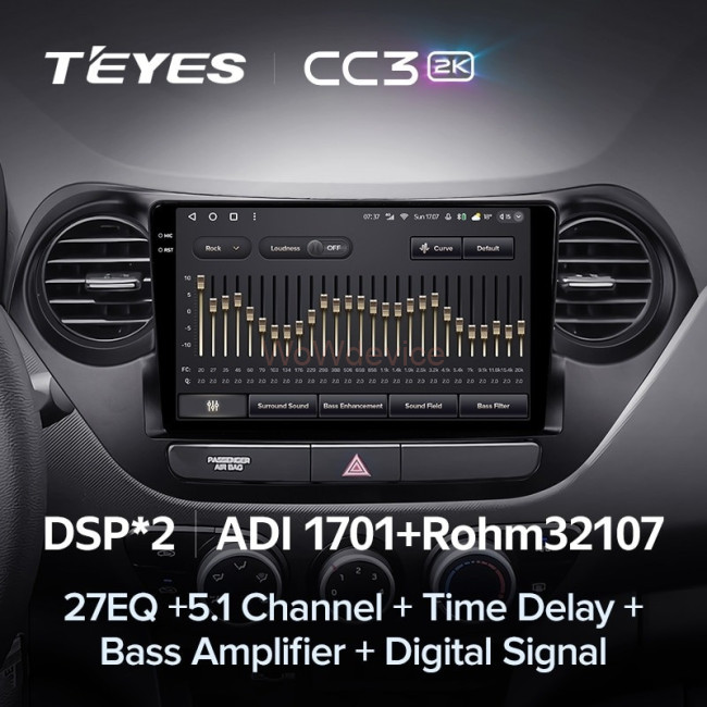 Штатная магнитола Teyes CC3 2K 4/64 Hyundai i10 (2013-2016)