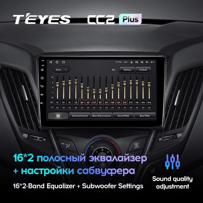 Штатная магнитола Teyes CC2 Plus 3/32 Hyundai Veloster FS (2011-2017) Тип-А