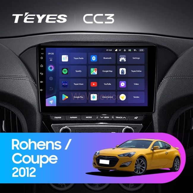 Штатная магнитола Teyes CC3 4/64 Hyundai Rohens Coupe 2012+ F3