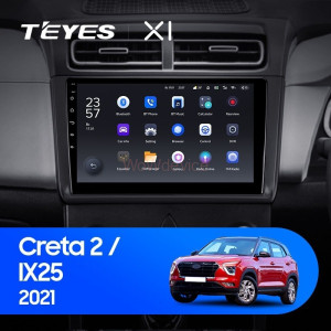 Штатная магнитола Teyes X1 4G 2/32 Hyundai Creta 2 2021+ (матовая) F1