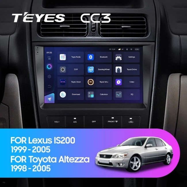 Штатная магнитола Teyes CC3 6/128 Lexus IS200 XE10 (1999-2005)