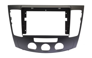 Рамка магнитолы 9.0" (цв.Черный) для HYUNDAI Sonata (NF) 2008-2010 Климат