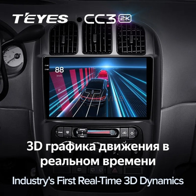 Штатная магнитола Teyes CC3 2K 360 6/128 Dodge Caravan 4 (2000-2007) Тип В