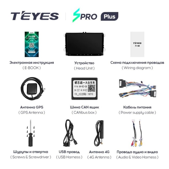 Штатная магнитола Teyes SPRO Plus 3/32 Volkswagen Passat (2005-2014)