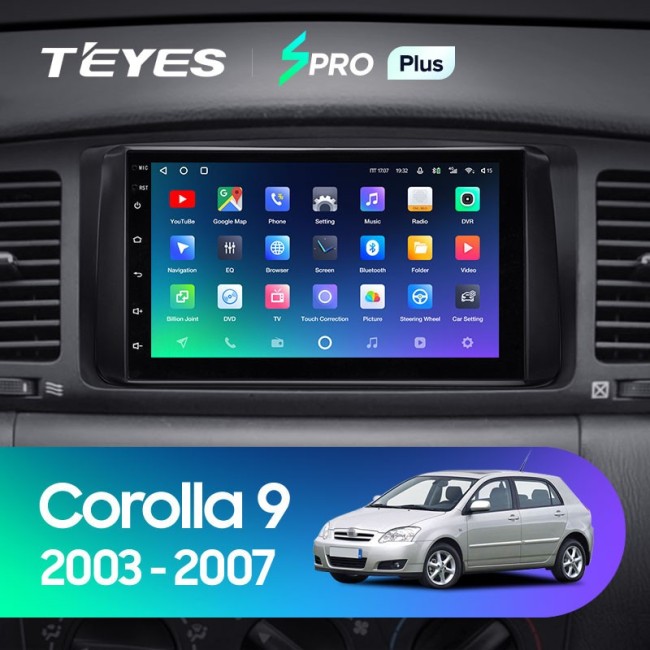 Штатная магнитола Teyes SPRO Plus 6/128 Toyota Corolla 9 E120 (2004-2006)