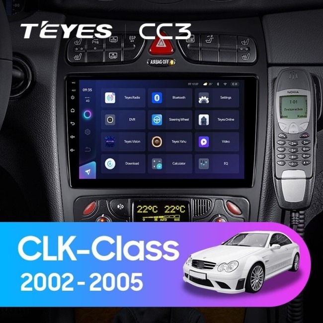 Штатная магнитола Teyes CC3 3/32 Mercedes-Benz CLK Class C209 A209 (2002-2005)