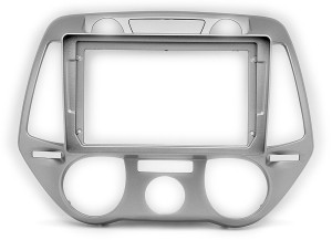 Рамка магнитолы 9.0" (цв.Серебро) для HYUNDAI i-20 2009-2012 Кондиционер
