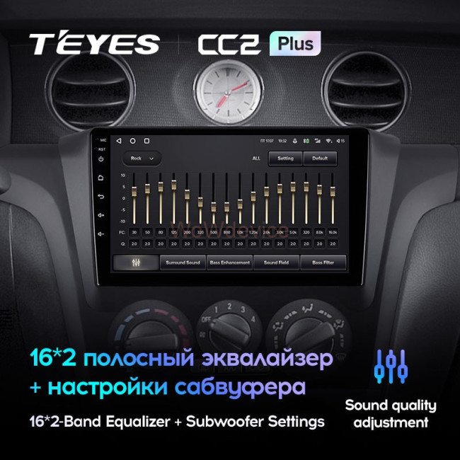 Штатная магнитола Teyes CC2 Plus 3/32 Mitsubishi Outlander 1 (2002-2008) Тип-A