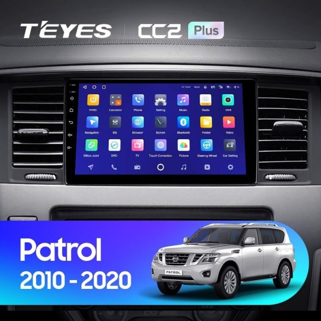 Штатная магнитола Teyes CC2 Plus 4/64 Nissan Patrol Y62 (2010-2020) 9" дюймов