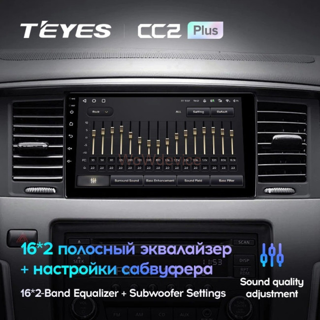Штатная магнитола Teyes CC2 Plus 4/64 Nissan Patrol Y62 (2010-2020) 9" дюймов