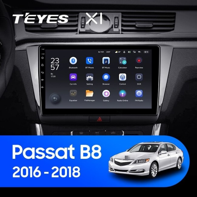 Штатная магнитола Teyes X1 4G 2/32 Volkswagen Passat B8 (2016-2018)