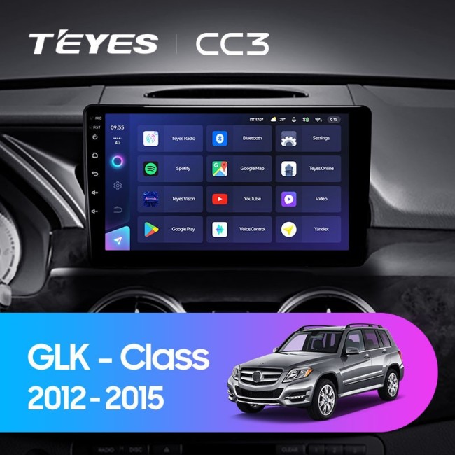 Штатная магнитола Teyes CC3 4/64 Mercedes-Benz GLK-Class X204 (2012-2015)