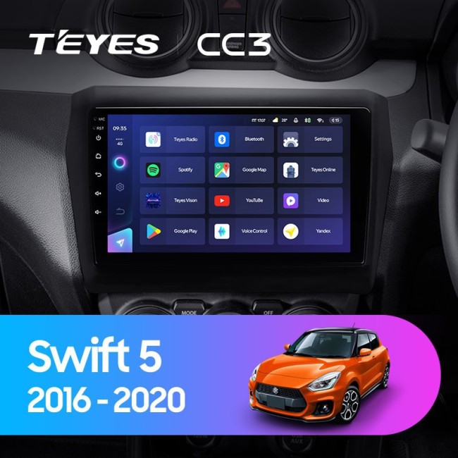 Штатная магнитола Teyes CC3 4/64 Suzuki Swift 5 (2016-2020)