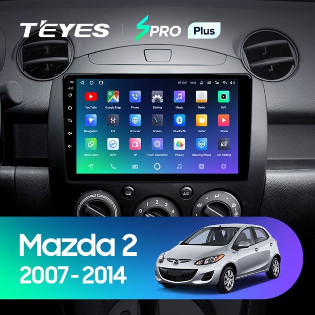 Штатная магнитола Teyes SPRO Plus 3/32 Mazda 2 DE (2007-2014)