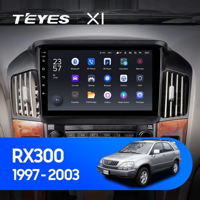 Штатная магнитола Teyes X1 4G 2/32 Lexus RX300 XU10 (1997-2003) F1