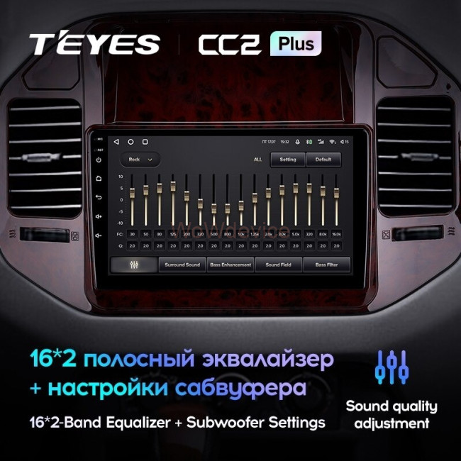 Штатная магнитола Teyes CC2L Plus 2/32 Mitsubishi Pajero 3 V70 V60 (1999-2006)