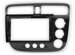 Рамка магнитолы 9.0" (цв.Глянцевый Черный) для HONDA Civic 2001-2006 Правый руль / Кондиционер