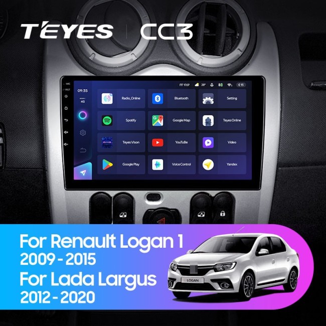 Штатная магнитола Teyes CC3 3/32 Renault Logan 1 (2010-2015)