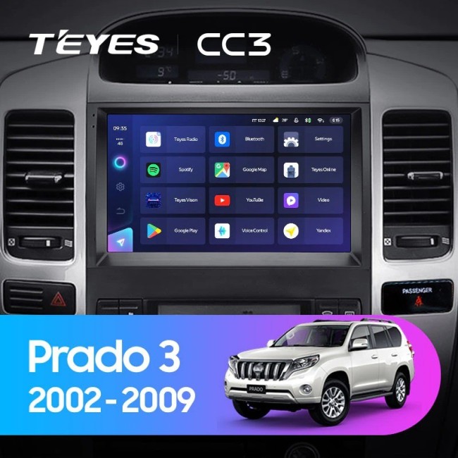 Штатная магнитола Teyes CC3 6/128 Toyota Land Cruiser Prado 120 (2002-2009)
