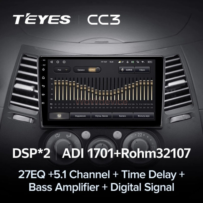 Штатная магнитола Teyes CC3 6/128 Mitsubishi Grandis 1 (2003-2011) F2