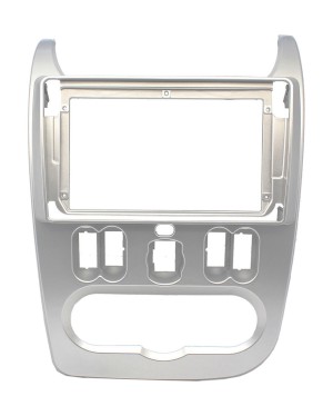 Рамка магнитолы 9.0" (цв.Серебро) для RENAULT Logan 2009-2013; Sandero 2007-2011 / DACIA Logan, Sandero 2008-2012, Duster 2010-2013 / NISSAN NP200 2009+ Левый руль