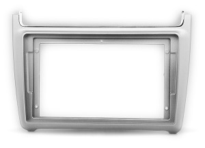 Рамка магнитолы 9.0" (цв.Серебро) для VOLKSWAGEN Polo 2009+