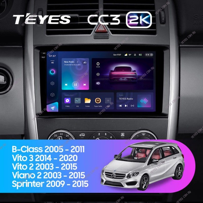 Штатная магнитола Teyes CC3 2K 6/128 Mercedes-Benz Vito W639\W447 (2006-2022)