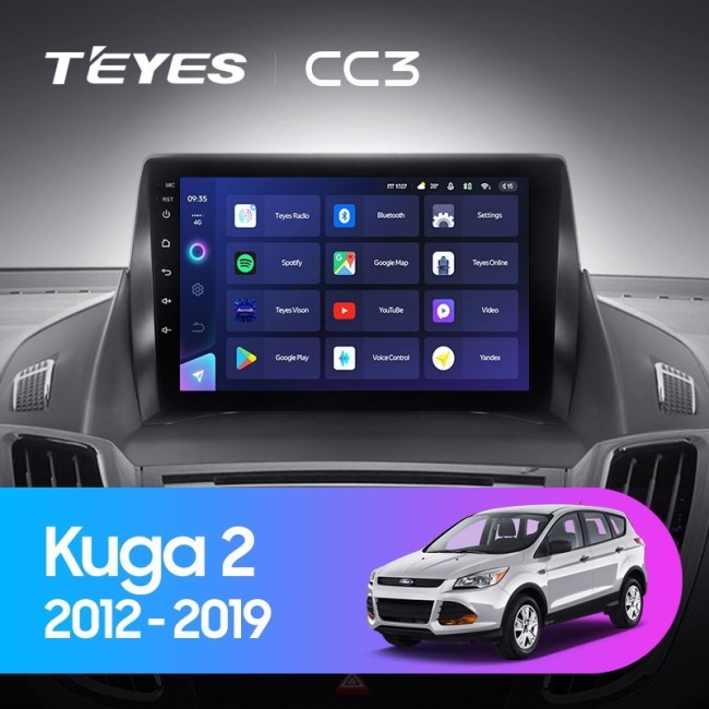 Штатная магнитола Teyes CC3 3/32 Ford Kuga 2 (2012-2019) Тип-A