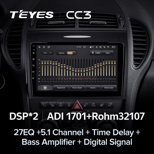 Штатная магнитола Teyes CC3 4/64 Mercedes-Benz SLK-Class R171 (2004-2011)