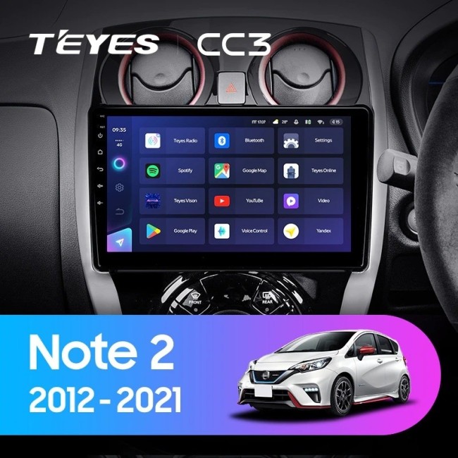 Штатная магнитола Teyes CC3 6/128 Nissan Note 2 E12 (2012-2021)