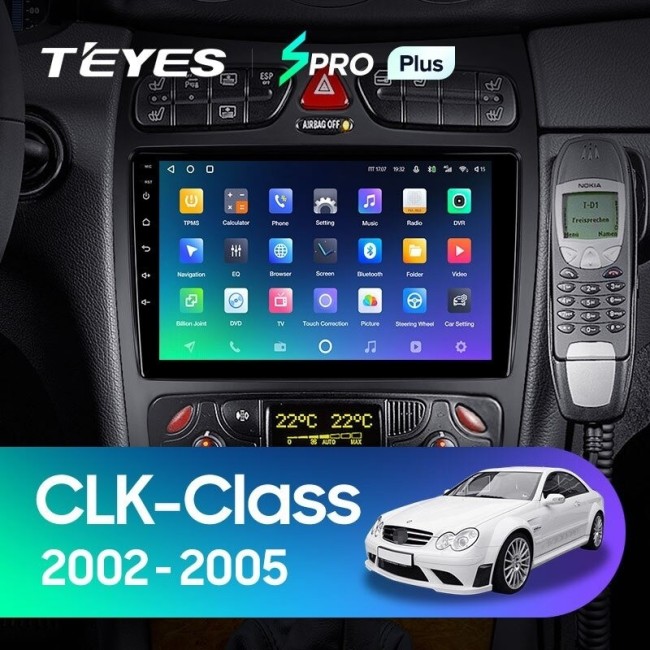 Штатная магнитола Teyes SPRO Plus 3/32 Mercedes-Benz CLK Class C209 A209 (2002-2005)