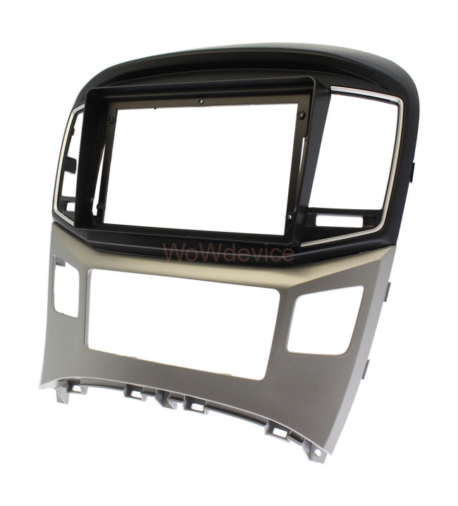 Рамка магнитолы 9.0" (цв.Черный и Серебристый) для HYUNDAI H-1, Starex, i800, iLoad, iMax 2015+ Рамка магнитолы 9.0" (цв.Черный и Серебристый) для HYUNDAI H-1, Starex, i800, iLoad, iMax 2015+