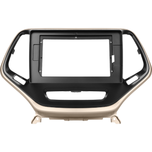 Рамка магнитолы 10.2" (цв.Черный и Серебристый) для JEEP Cherokee 2014-2018