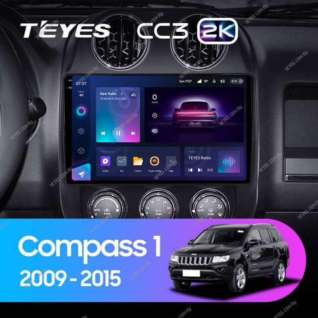 Штатная магнитола Teyes CC3 2K 3/32 Jeep Compass 1 MK (2009-2015)