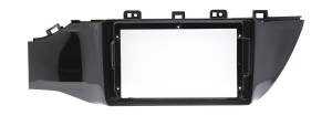 Рамка магнитолы 9.0" (цв.Глянцевый Черный) для KIA Rio, K2, KX Cross 2017-2020 Левый руль \ Без кнопки