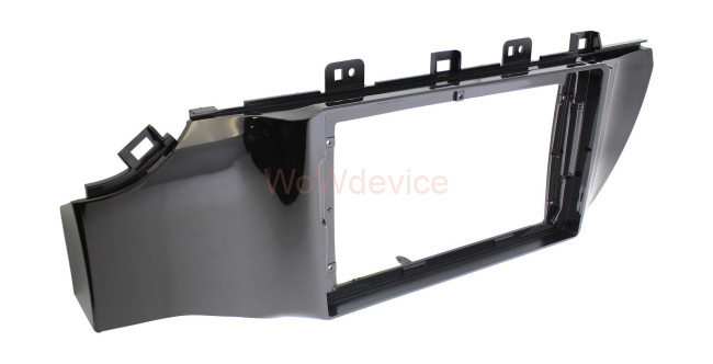 Рамка магнитолы 9.0" (цв.Глянцевый Черный) для KIA Rio, K2, KX Cross 2017-2020 Левый руль \ Без кнопки