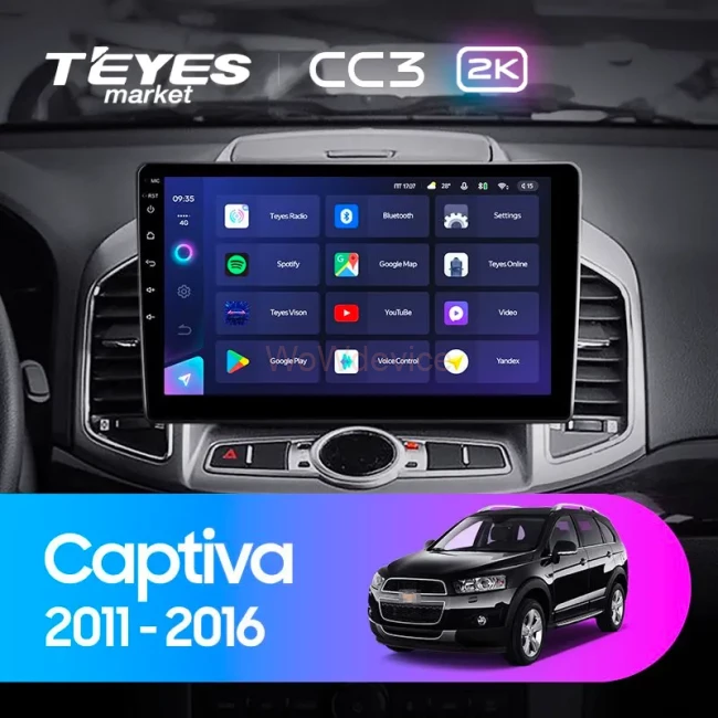Штатная магнитола Teyes CC3 2K 4/64 Chevrolet Captiva 1 (2011-2016)