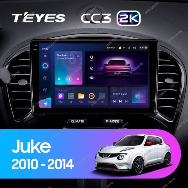 Штатная магнитола Teyes CC3 2K 4/64 Nissan Juke (2010-2014)