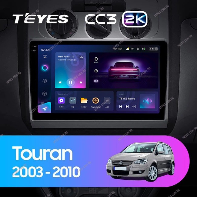 Штатная магнитола Teyes CC3 2K 6/128 Volkswagen Touran 1 (2003-2010) F1