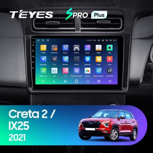 Штатная магнитола Teyes SPRO Plus 6/128 Hyundai Creta 2 2021+ (глянец) F2